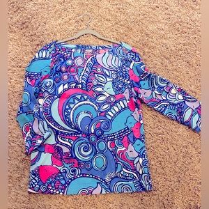 Lilly Pulitzer Pima cotton quarter sleeve top